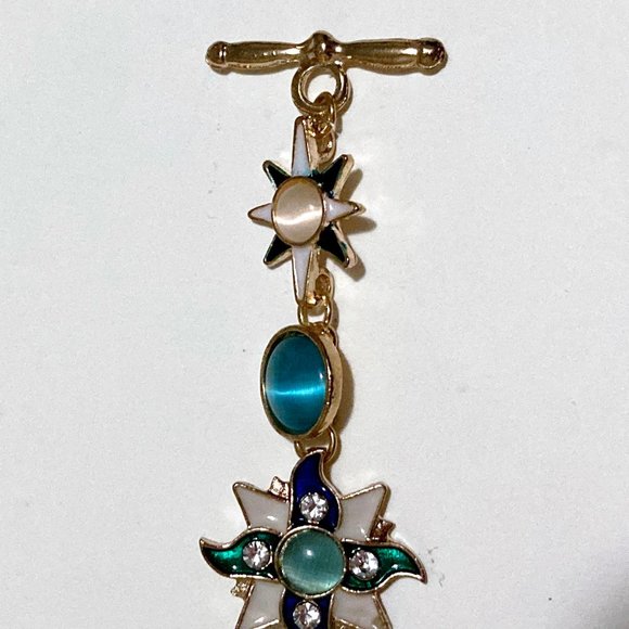 Celestial Moon Sun Stars Cats Eyes Bracelet Toggle Clasp Women's Fashion Jewelry - Picture 7 of 9